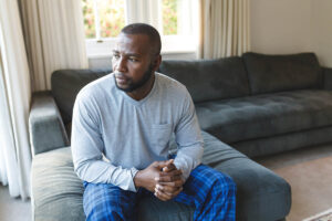 Man thinking about common signs of meth use